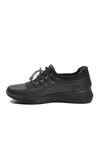 Black Rubber Laced Light Flexible Womens Casual Shoes 293120 Z