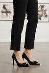 Siyah Cilt Kadın İnce Uzun Topuklu Ayakkabı 575033 Z