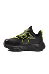 Black Yellow Velcro Boys Sports Shoes 2044 P