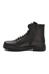 Siyah Deri Kürkü Soğuğa Dirençli Kaymaz Erkek Bot 2K8518 M