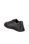 Black Genuine Leather Large Size Mens Casual Shoes 2516 M