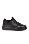 Black Genuine Leather Mens Casual Shoes 6410 M