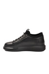 Black Genuine Leather Mens Casual Shoes 6410 M