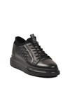 Black Genuine Leather Mens Casual Shoes 6410 M