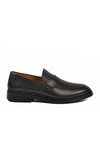Black Genuine Leather Mens Casual Shoes DSN 2033 M