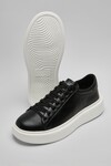 Siyah Hakiki Deri Bağcıklı Erkek Sneaker Gage M