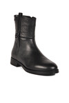 Black Genuine Leather Womens Boots with Polar Fleece Inside 2552701K Z