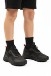 Black Rubber Laced Boys Sports Shoes G63 Kids F
