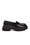 Black Patent Leather Thick Sole Womens Casual Shoes 572453 Z