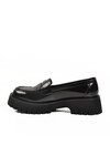 Black Patent Leather Thick Sole Womens Casual Shoes 572453 Z