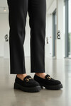 Black Suede Thick-Soled Womens Casual Shoes 572461 Z