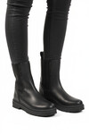 Black Flexible Long Ankle with Polar Fleece Inside Non-Slip Sole Womens Boots 23012 Z
