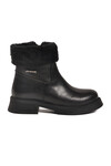 Black Polar Fleece Non-Slip Sole Cold Resistant Womens Boots PC-55268 Z
