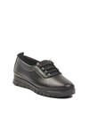 Black Rubber Laced Light Flexible Womens Casual Shoes 034 Z