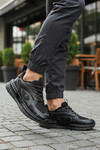 Siyah Fileli Hafif Esnek Erkek Spor Ayakkabı PCI-11616 M