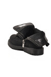 Black Emerald Fleece Lace-Up Zippered Girls Boots 24028 P