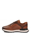 Tan Laced Genuine Leather Mens Sneaker M217 M