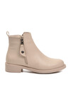 Bej Cilt Polarlı Kaymaz Taban Kadın Topuklu Bot 224581 Z