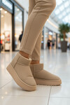 Bej İçi Kürklü Soğuğa Dirençli Kadın Bot U-400 Z