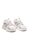 Beyaz Bağcıklı Kalın Taban Hafif Kadın Sneaker 2318 G