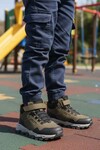 Haki Gri Cırtlı Kaymaz Taban Erkek Çocuk Outdoor Bot Doruk F