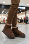 Kahve İçi Kürklü Soğuğa Dirençli Kadın Bot U-400 Z