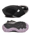 Siyah Lila Kaymaz Taban İçi Polarlı Kız Çocuk Kar Botu 24081 F
