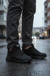 Siyah Nubuk Hakiki Deri Su Geçirmez Erkek Outdoor Ayakkabı M2040 M