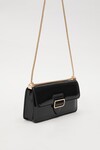Black Patent Leather Womens Shoulder Bag 930191