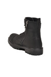 Siyah Polarlı Fermuarlı Bağcıklı Kaymaz Erkek Bot 856 M