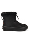 Siyah Kürklü Kaymaz Soğuğa Dirençli Kadın Bot 25003 Z
