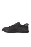 230306 Black Genuine Leather Mens Sneakers