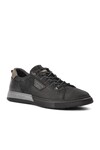 230306 Black Genuine Leather Mens Sneakers